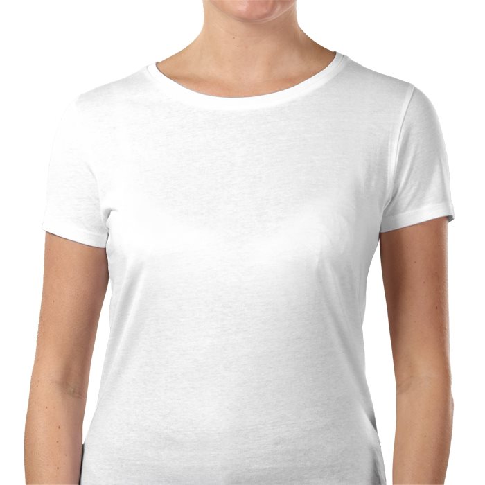 A medida  Camiseta de calidad con cuello redondo para mujer Vista previa